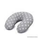 Mosható nyakpárna, utazópárna, 30 x 25 cm, szürke színű, mintás