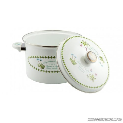 Perfect Home 11327 Zománc fazék fedővel, kerámia füllel, 7 literes, 26 cm