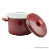 Perfect Home 11855 Zománc fazék fedővel, piros, 7 literes, 26 cm
