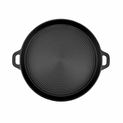 Perfect Home 12003 Öntöttvas grill serpenyő (kerek grill lap), 33 cm