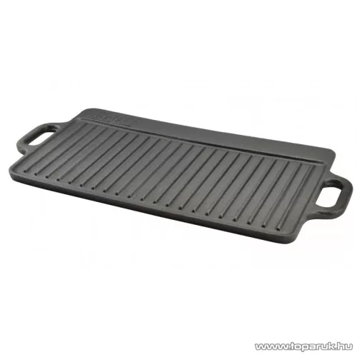 Perfect Home 12014 Öntöttvas grill lap, 2 oldalas, forgatható, 40,5 x 24,5 cm