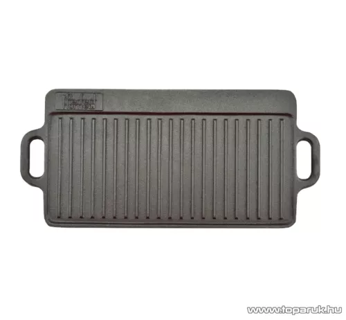 Perfect Home 12014 Öntöttvas grill lap, 2 oldalas, forgatható, 40,5 x 24,5 cm