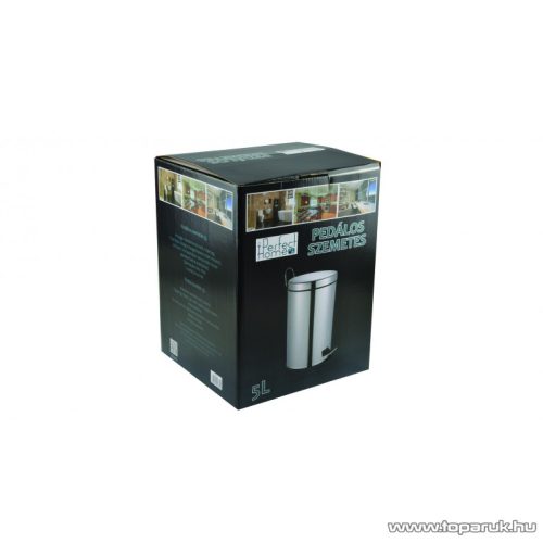 Perfect Home 28144 Rozsdamentes, pedálos szemetes, 5 literes