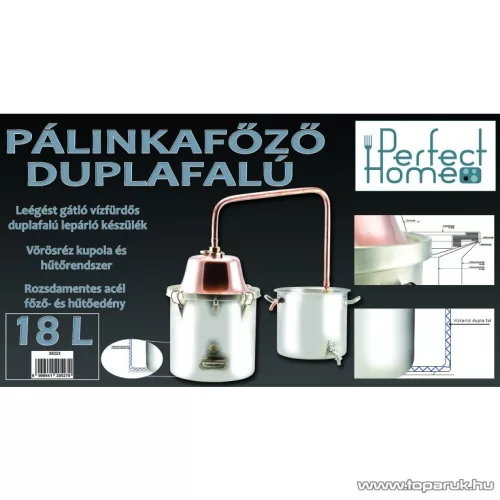 Perfect Home 28223 Duplafalú Pálinkafőző készlet, 18 literes