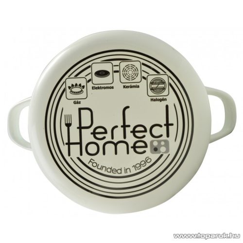 Perfect Home 28249 Zománc fazék fedővel, 6 literes, 24 cm