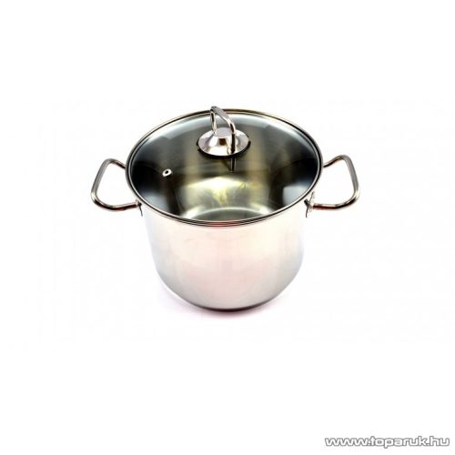 Perfect Home 92052 INOX fazék üvegfedővel, 6,3 literes