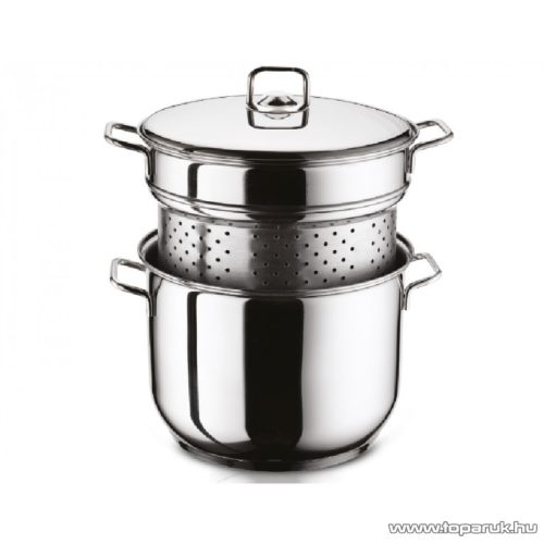 Perfect Home Arian 92099 INOX Tésztafőző edény fedővel, 8 literes, 24 cm