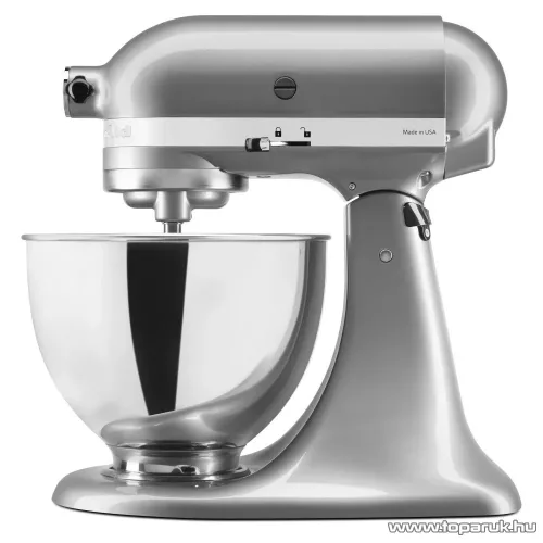 KitchenAid Classic 5KSM95PSEMC Konyhai robotgép, 4.3 literes dagasztógép 10 sebességfokozattal, acélszürke színben