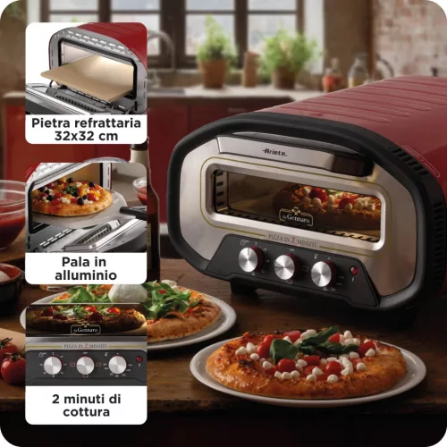 Ariete Da Gennaro 3901 pizzasütő pizzalapáttal és pizzavágóval