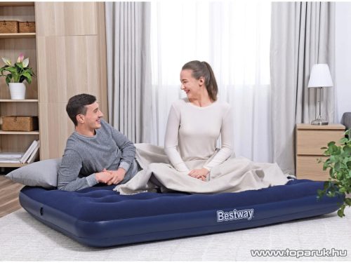 Bestway 471254 Kétszemélyes dupla légágy matrac kepingezéshez, sötétkék, 191 x 137 x 22 cm