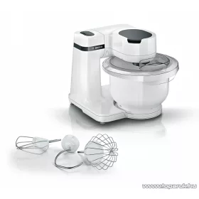   Bosch MUMS2AW01 Serie 2 Univerzális keverőtálas konyhai robotgép / dagasztógép, habverővel, reszelővel és aprítóval, 3,8 literes / 700W