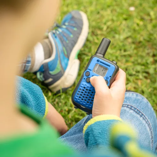 BRESSER Junior 16264 BLUE Profi Adó vevő készlet, gyermek walkie-talkie,  6 km-es hatótávolságú (Kék)