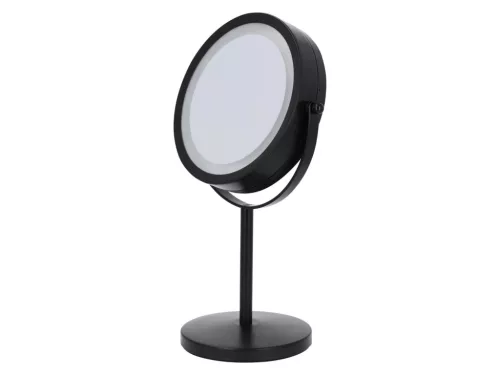 Cien Beauty fekete LED kozmetikai tükör szabályozható világítással