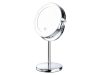 Cien BEAUTY LED-es asztali álló kozmetikai tükör fényerőszabályzós érintő kapcsolóval és memória funkcióval, 360 fokban átfordítható tükörlappal (13 cm) 5x nagyítással