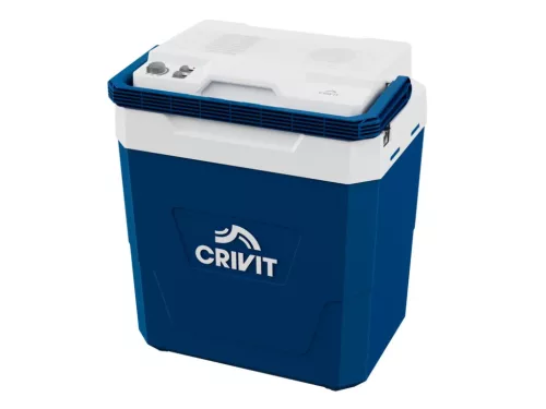 Crivit CKB 20-Li A1 SOLO Autós / hálózati / akkus hűtő fűtő elektromos hűtőtáska, 24 literes / 12V DC / 20V DC / 230V AC (ParkSide akku és töltő nélkül)