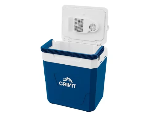 Crivit CKB 20-Li A1 SOLO Autós / hálózati / akkus hűtő fűtő elektromos hűtőtáska, 24 literes / 12V DC / 20V DC / 230V AC (ParkSide akku és töltő nélkül)