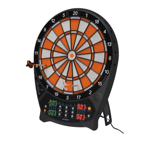 Crivit narancs-fehér elektronikus darts tábla 4 LED kijelzővel