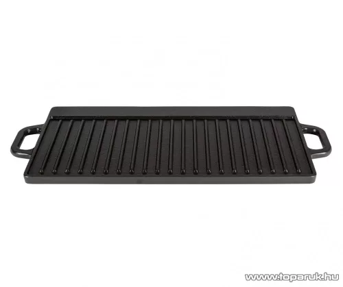 Grill Meister 509387 Öntöttvas grill lap, 2 oldalas, forgatható, 51 x 24 cm
