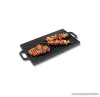 Grill Meister 509387 Öntöttvas grill lap, 2 oldalas, forgatható, 51 x 24 cm