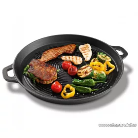   Grill Meister 446309 Öntöttvas grillserpenyő, 2,8 literes (40,5 x 3 cm)