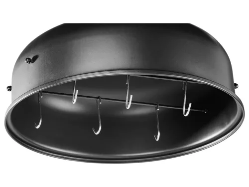 Grill Meister Kansas Basic BBQ Smoker Grill 3 az 1-ben multifunkciós faszenes kerti grillsütő / füstölőkemence, 52 x 40 x 80 cm (3 szintes)