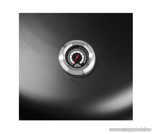 Grill Meister Kansas Basic BBQ Smoker Grill 3 az 1-ben multifunkciós faszenes kerti grillsütő / füstölőkemence, 52 x 40 x 80 cm (3 szintes)