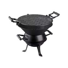 Grill Meister HG08199 robusztus faszenes grillhordó 35 cm-es rácsszélességgel