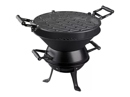 Grill Meister HG08199 robusztus faszenes grillhordó 35 cm-es rácsszélességgel