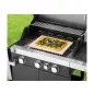   Grillmeister HG08760B Négyzet alakú kordierit pizzasütő kő (pizzakő), 30 x 38 x 1,2 cm