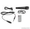 Lenco PA-051BK Akkus karaoke szett, Party LED-es hangszóró, beépített Disco gömbbel, távirányítóval és mikrofonnal, 8W