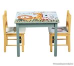   Livarno Home KT-12982 Otthoni gyermekasztal 2 székkel, szafari motívumokkal