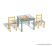 Livarno Home KT-12982 Otthoni gyermekasztal 2 székkel, szafari motívumokkal