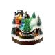 Livarno Home 482066-24-A WH Világító karácsonyi falu, zenélő jelenet körbe járó kisvonattal, 12 LED-del, 195 x 185 x 163 mm