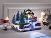 Livarno Home 482066-24-B BL Világító karácsonyi falu, zenélő jelenet forgó fenyőfával, 8 LED-del, 200 x 150 x 155 mm