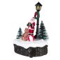   Livarno Home HG11724B Santa Claus karácsonyi falu világítással és zenével, 3 LED-del,  9,6 x 5,8 x 13,1 cm