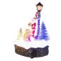   Livarno Home HG11724B Santa Claus karácsonyi falu világítással és zenével, 3 LED-del,  9,6 x 5,8 x 13,1 cm