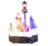 Livarno Home HG11724B Santa Claus karácsonyi falu világítással és zenével, 3 LED-del,  9,6 x 5,8 x 13,1 cm