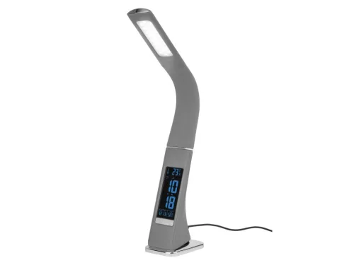 LIVARNO home asztali LED lámpa LCD kijelzővel szürke