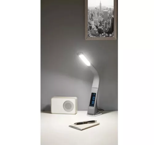LIVARNO home 14170205L GRAY otthoni / irodai asztali LED lámpa LCD kijelzővel, szürke