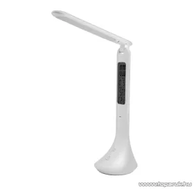   LIVARNO home 56752WH Elemes otthoni / irodai asztali LED lámpa LCD kijelzővel, órával, fehér