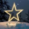 LIVARNO home Kültéri időzítőkapcsolós világító fém LED csillag, 108 db melegfehér LED-del (talppal és leszúró tüskékkel)