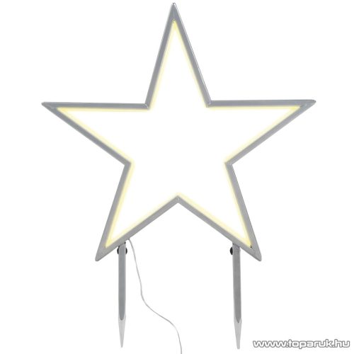 LIVARNO home Kültéri időzítőkapcsolós világító fém LED csillag, 108 db melegfehér LED-del (talppal és leszúró tüskékkel)