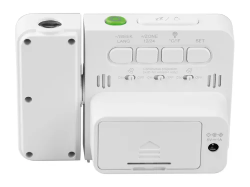 LIVARNO 4-LD7175 projektoros ébresztőóra kezelőgombokkal és USB-C csatlakozóval