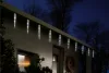 LIVARNO Home EZ-16516/WH Kültéri 15 db olvadó, csepegő jégcsap füzér 6 órás időzítővel, 148 db hideg fehér LED-es futófénnyel, 12,6 m