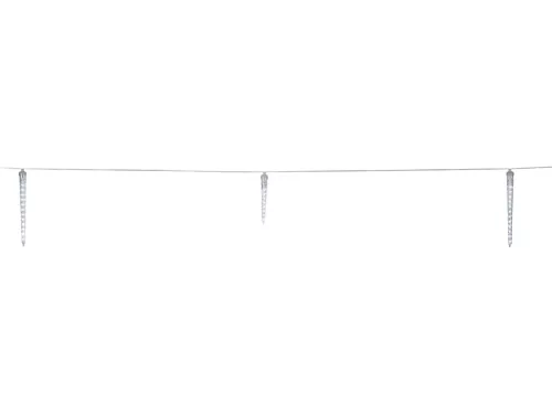 LIVARNO Home EZ-16516/WH Kültéri 15 db olvadó, csepegő jégcsap füzér 6 órás időzítővel, 148 db hideg fehér LED-es futófénnyel, 12,6 m