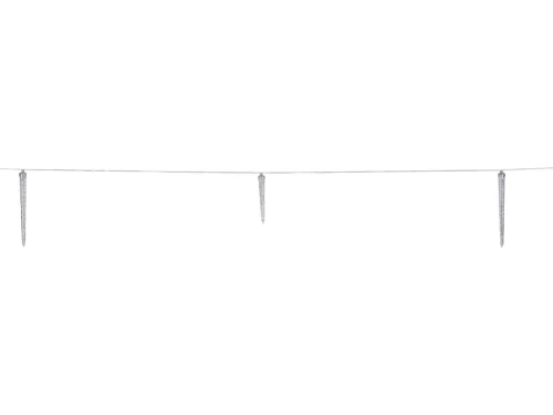 LIVARNO Home EZ-16516/WH Kültéri 15 db olvadó, csepegő jégcsap füzér 6 órás időzítővel, 148 db hideg fehér LED-es futófénnyel, 12,6 m