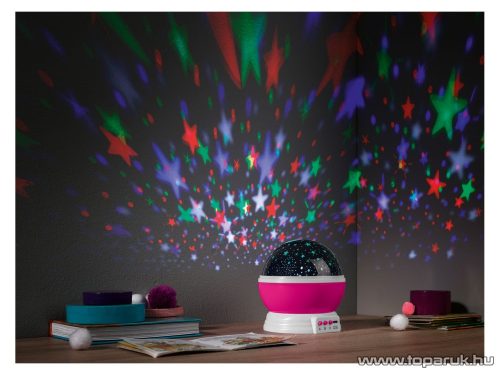 Livarno Home HG06101B LED-es csillagos égbolt kivetítő lámpa, mini projektor, hangulatvilágítás, rózsaszín