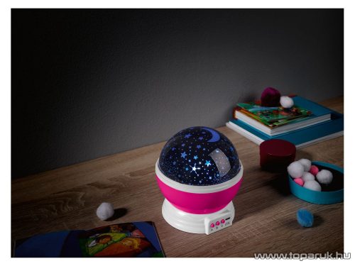 Livarno Home HG06101B LED-es csillagos égbolt kivetítő lámpa, mini projektor, hangulatvilágítás, rózsaszín