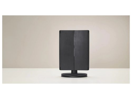 Cien BEAUTY (Livarno Home) CKLK 6 A3 BK Két oldalán behajtható és dönthető LED-es kozmetikai sminktükör 2 nagyítási fokozattal (2x és 5x), fekete