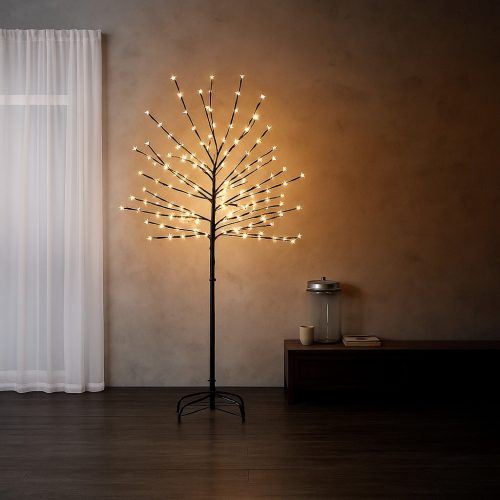 LIVARNO home Kültéri LED-es virágzó cseresznyefa, világító dekoráció időzítő funkcióval, 200 db meleg fehér LED-del, 150 cm magas (HG06586A)